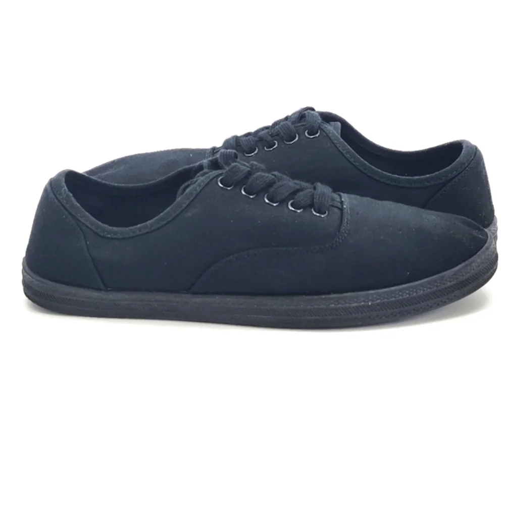 Wild Fable Black Canvas Lace Up Sneakers Shoes Womens Size 7